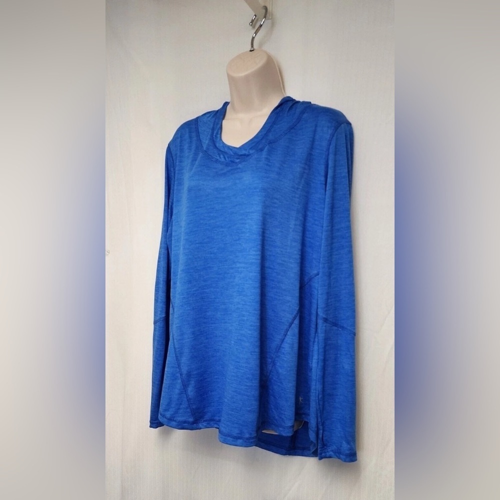 Blue Hooded Long Sleeve Top - Picture 4 of 6